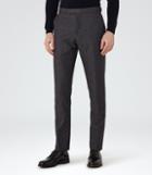 Reiss Brook - Slim Flecked Wool Trousers In Grey, Mens, Size 28