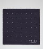 Reiss Higgs - Mens Dotted Pocket Square In Blue, Size One Size