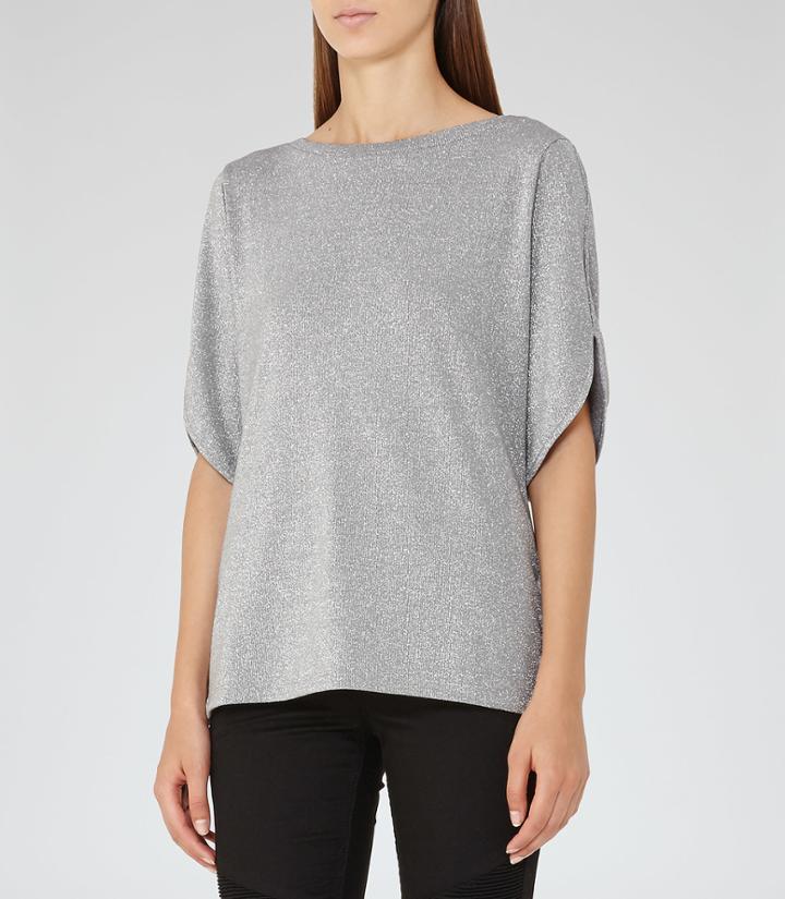 Reiss Tallis - Womens Metallic Top In Brown, Size S