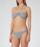 Reiss Bermuda Stripe T - Womens Bandeau Bikini Top In White, Size Xs