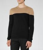 Reiss Barten - Mens Colour Block Jumper In Black, Size S