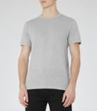 Reiss Barnington - Mens Flecked Crew-neck T-shirt In Grey, Size Xs