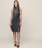 Reiss Mina - Cowl-back Shift Dress In Blue, Womens, Size 4