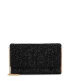 Reiss Minty - Womens Crystal-embellished Evening Bag In Black, Size One Size