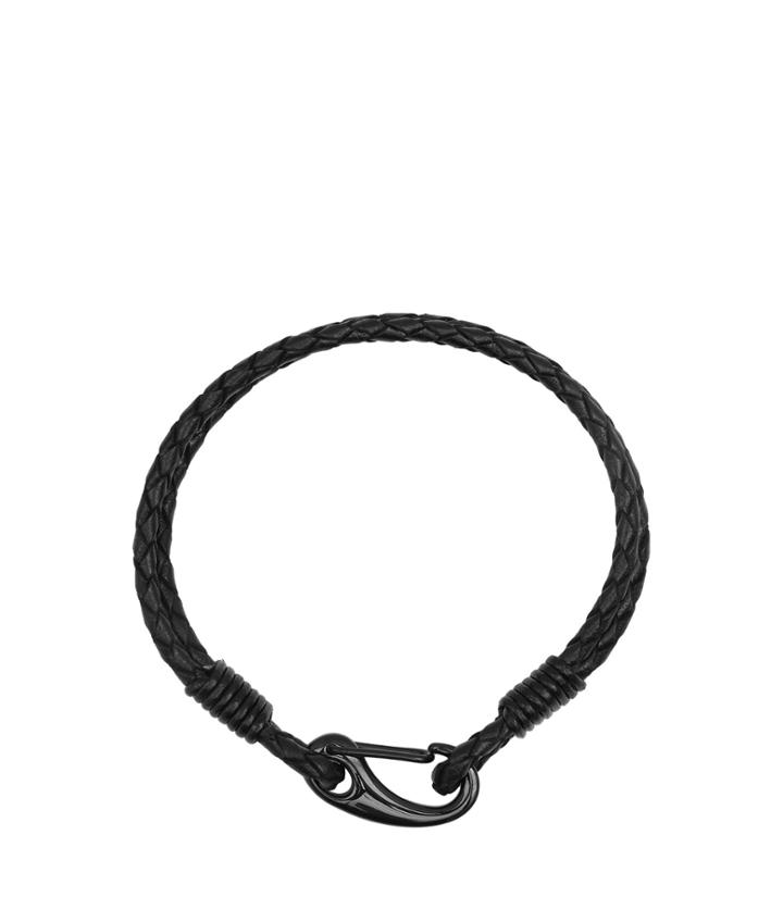 Reiss Water - Mens Woven Leather Bracelet In Black, Size One Size