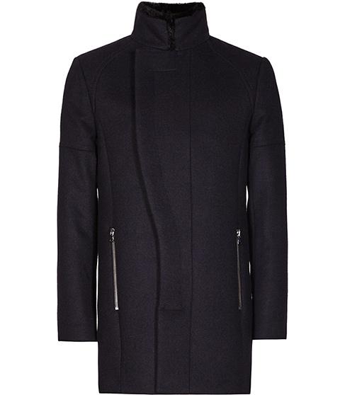 Reiss Truman Faux Fur Collar Jacket