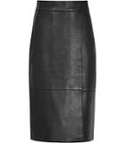 Reiss Feather Bonded Leather Skirt