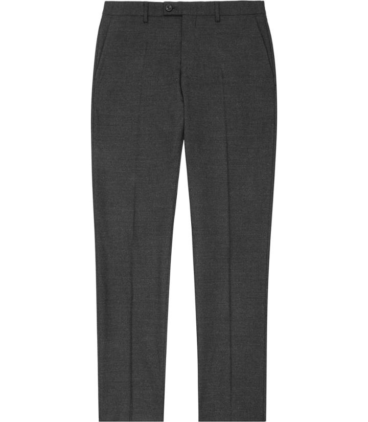 Reiss Hudson - Mens Brushed Tailored Trousers In Grey, Size 28