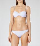 Reiss Jourdan T - Womens Structured Bikini Top In Blue, Size S
