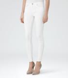 Reiss Stevie - Low-rise Skinny Jeans In White, Womens, Size 24