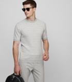 Reiss Marley - Short-sleeved Knitted T-shirt In Grey, Mens, Size Xs