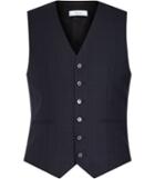 Reiss Baggio W - Mens Checked Wool Waistcoat In Blue, Size 36