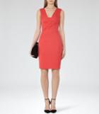 Reiss Aleana - Womens Fitted Dress In Red, Size 12