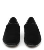 Reiss Eddie - Mens Velvet Slippers In Black, Size 7