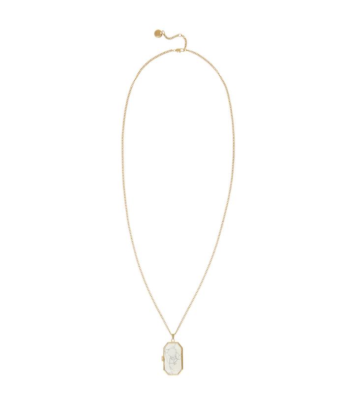 Reiss Lyra - Womens Long-length Locket In White, Size One Size