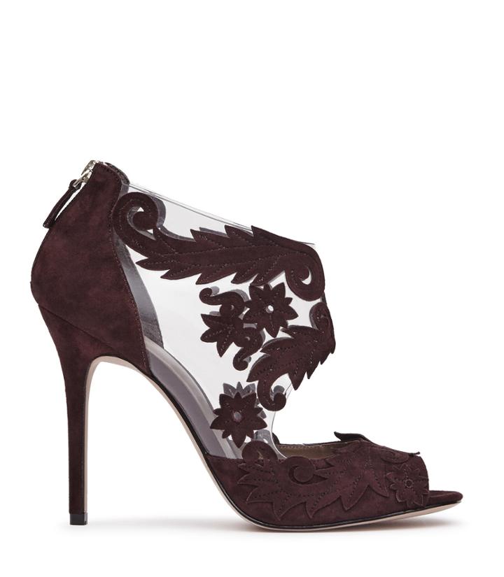 Reiss Beardsley - Womens Laser-cut Suede Shoes In Red, Size 3