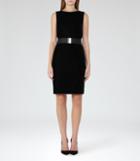 Reiss Virgo - Womens Velvet Shift Dress In Black, Size 4