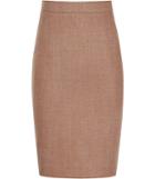 Reiss Hanako Skirt - Womens Tailored Pencil Skirt In Brown, Size 4