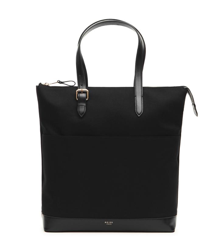 Reiss Kingston - Canvas Tote Bag In Black, Mens
