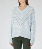 Reiss Lanette - Womens Dual-colour Jumper In Blue, Size Xs
