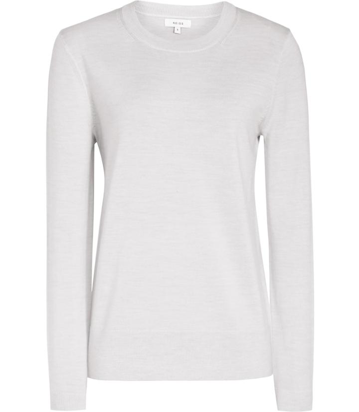 Reiss Truth - Womens Merino Wool Jumper In Grey, Size Xs
