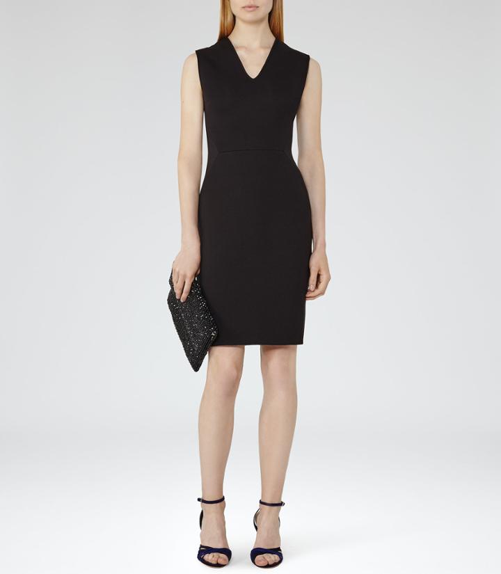 Reiss Tilly - Womens Neoprene Dress In Black, Size 6
