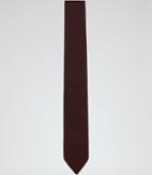 Reiss Canter - Mens Knitted Silk Tie In Red, Size One Size