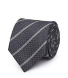 Reiss Weston - Striped Silk Tie In Grey, Mens