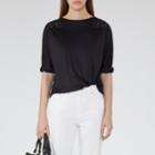 Reiss Ashleigh - Womens Embroidery Detail Top In Blue