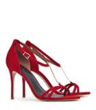 Reiss Ariana - Womens T-bar Sandals In Red, Size 4