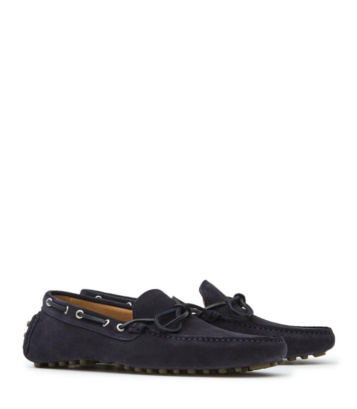 Reiss Benton - Suede Driving Shoes In Blue, Mens, Size 9
