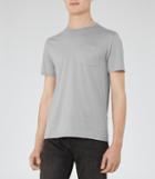 Reiss Kansas - Mens Mercerised Cotton T-shirt In Grey, Size Xs