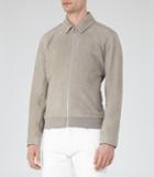Reiss Holt - Mens Suede Collared Jacket In Grey, Size Xs