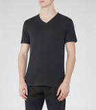 Reiss Dayton - V-neck T-shirt In Blue, Mens, Size M