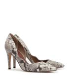 Reiss Bardot - Womens Snake-print Curve Detail Shoes In Brown, Size 3