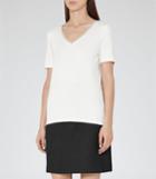 Reiss Flossy - Womens Embellished T-shirt In White, Size S