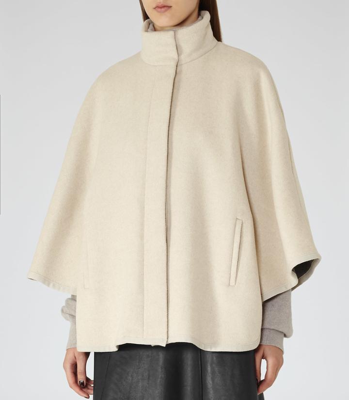 Reiss Nera - Womens Lightweight Cape In Grey, Size L