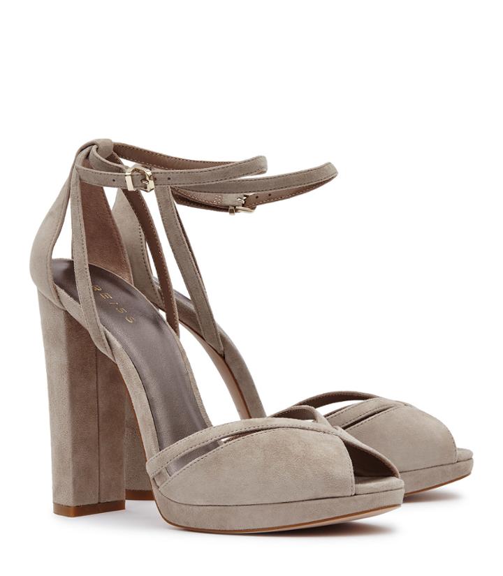 Reiss Elvi - Block-heel Platform Shoes In Brown, Womens, Size 5