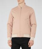Reiss Akio - Mens Zip Bomber Jacket In Red, Size Xs