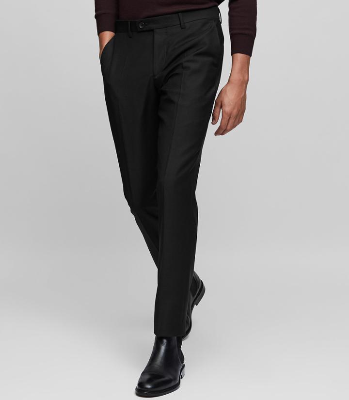 Reiss Cardle - Tailored Trousers In Black, Mens, Size 30