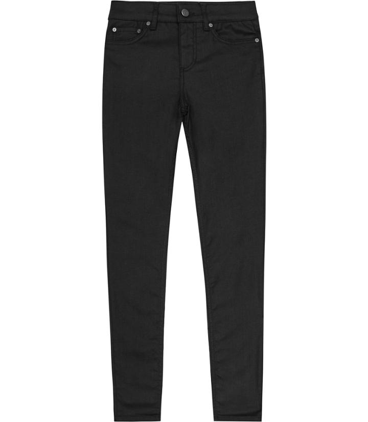 Reiss Stevie Coated - Womens Coated Skinny Jeans In Black, Size 24