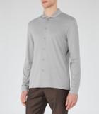 Reiss Loud - Mens Relaxed Cotton Shirt In Grey, Size Xs