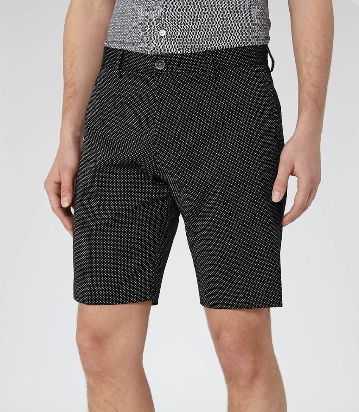 Reiss Apollo - Mens Polka Dot Shorts In Blue, Size 30