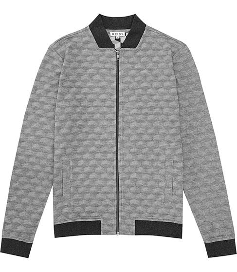 Reiss Barcelona Jacquard Zip Jacket