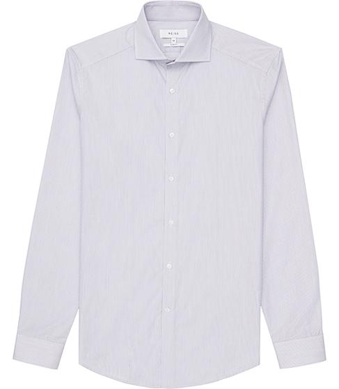 Reiss Twist Cutaway Stripe Shirt
