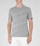 Reiss Parone - Mens Marl Cotton T-shirt In Grey, Size S