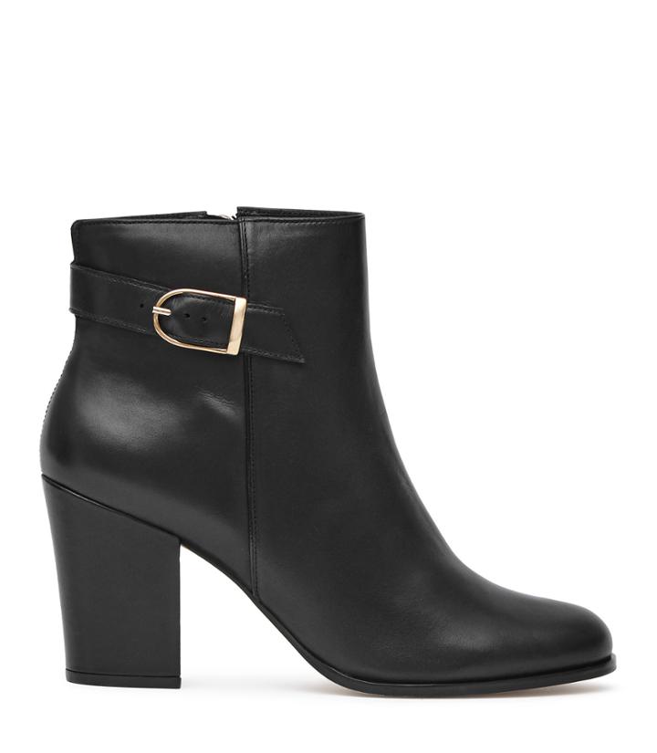 Reiss Mason - Womens Buckle-strap Boots In Black, Size 3