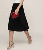 Reiss Loretta - Knitted A-line Skirt In Black, Womens, Size 0