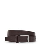 Reiss Henry - Tumbled Leather Belt In Brown, Mens, Size 30