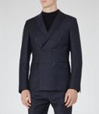 Reiss Hour B - Mens Slim Double-breasted Blazer In Blue, Size 38